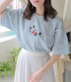 Areeam Disney ミッキー スイミングBig Tシャツ あいにゃんのサムネイル