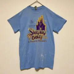 ギルダン プリント 半袖Tシャツ クルーネック S 青 コットン カジュアル