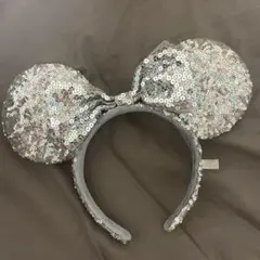 ミニーマウス風シルバースパンコールカチューシャ