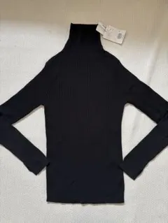 プラステ　PLST エクストラファインメリノリブタートル　黒　M