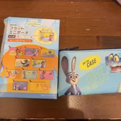 ズートピア★フラットミニポーチ★ジュディ＆ゲイリー★未使用