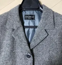 グレー　シンプル　テーラードジャケット　レディース
