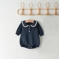 新品未使用*ネイビー セーラー襟ロンパース