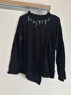 drugstore's サイズ3 黒長袖トップス フリル付き