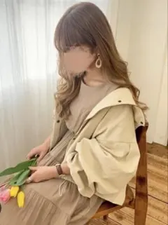 chocomee ツイルマウンテンパーカー　ベージュ