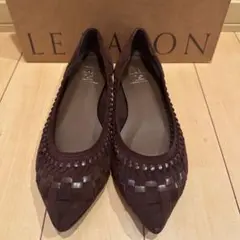 LeTalon ポインテッドサシメッシュフラット ブラウン25cm