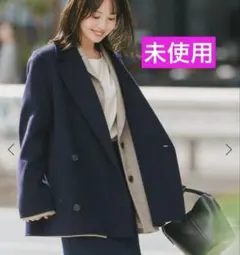 Super160sチェスターミドルコート 36 ネイビー　Noble Super160sチェスターミドルコート（チェスターコート）｜NOBLE