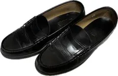 HARUTA ブラックレザー ローファー