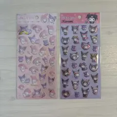 マイメロ　クロミちゃん　ぷくっとシール2シートセット