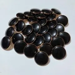 黒い円形ボタン 30個セット