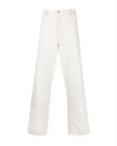 SILK NEP DENIM PANTS WHITE cornier - メルカリ