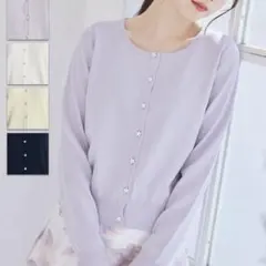 【tocco closet】フラワーモチーフ釦カーディガンのサムネイル