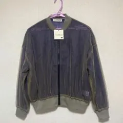 【新品】 シアーブルゾン カーキ×ネイビー　140㎝