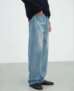 AURALEE SELVEDGE FADED LIGHT DENIM PANTSのサムネイル
