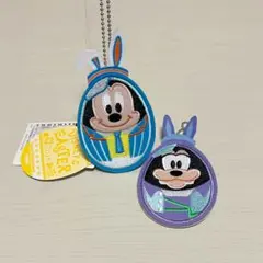 【新品未使用】TDL イースター ワッペンバッジ ミッキー グーフィー