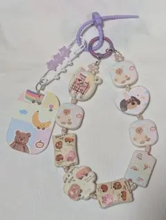 動物イラストの携帯ストラップ