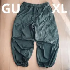 【美品】 GU カーゴパンツ オリーブグリーン XL