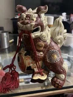 九谷焼　色絵玉乗り獅子　糠川清章造　縁起物置物　欅台付　魔除 2026年最新】九谷焼獅子の人気アイテム - メルカリ