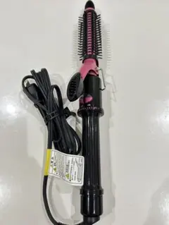 ブラシ付きカールヘアアイロン ピンク