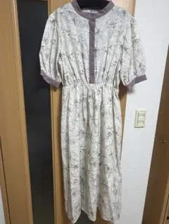 OLIVE des OLIVE 花柄ロングワンピース 半袖