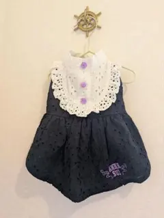 【ANNA SUI】犬服　アイレットフリルワンピース