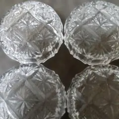 『美品』昭和レトロ.ノリタケクリスタル雪華小皿コースター4枚セット切子のサムネイル