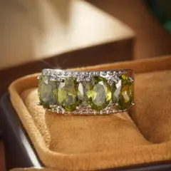 パ*ー様 【サイズ１２号/送料無料】オーバルカットCZ４石リング