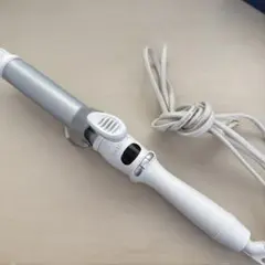 SALONIA カールヘアアイロン ホワイト/シルバー