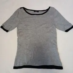 COMME CA ISM グレー 半袖ニット M