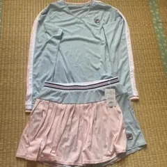 2026年春夏FILA テニスウェア 上下セット ホワイト - メルカリ