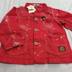 【新品】DOUBLE B 赤 ペイントジャケット 110サイズ