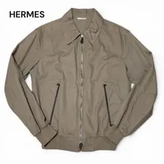 未使用タグ付□24ss エルメス マディソンカラー ジップアップ シャツ 