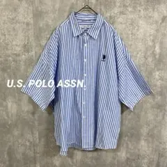 U.S. POLO ASSN. ワンポイント刺繍ロゴ　オーバーサイズ 半袖シャツ