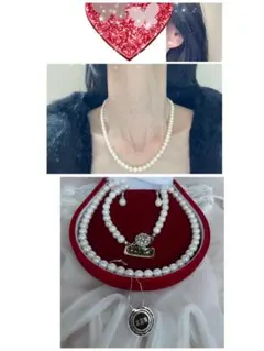 未使用【極美品】あこや本真珠ネックレス & イヤリング セット 6.5㎜・6㎜