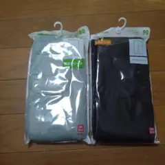 新品　ユニクロ　フリースレギンス　２本セット　80　90