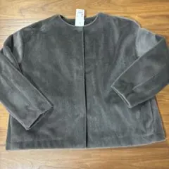 未使用　ユニクロ　スムースヤーンフリース　ノーカラージャケット　3XL