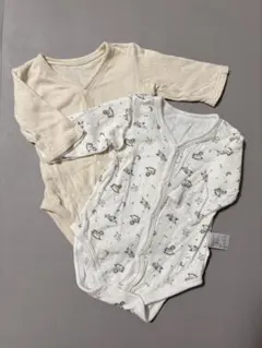 【アカチャンホンポ】ふわふわ コットンロンパース 肌着 2枚セット 70