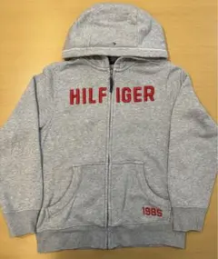 トミーヒルフィガー パーカー グレー 刺繍ロゴ入り