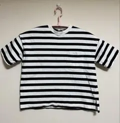 GU ストライプ 半袖Tシャツ Lサイズ
