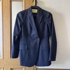 UNITED ARROWS ネイビー ストライプ テーラードジャケット 秋冬用