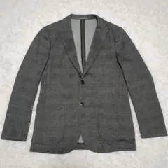 ユニクロ ドライコンフォートジャケット【L】グレー チェック柄