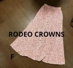 RODEO CROWNS 花柄　ロングフレアスカート　F