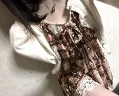 リズリサ　オフショル　花柄　ワンピース