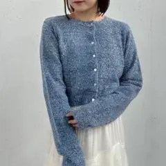 青カーディガン