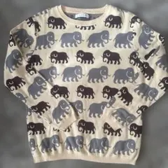 LABRAT 象柄 ニットセーター