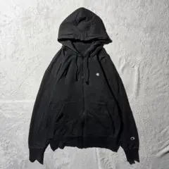 【Y8449】champion パーカー　フーディー　サイズL相当　ブラック