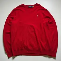 ポロ　ラルフローレン　クルーネックニット　セーター　ポニー刺繍　現行タグ　XXL