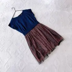 RUIRUE ワンピース ノースリーブ ひざ丈 ワンピース プリーツ フレア