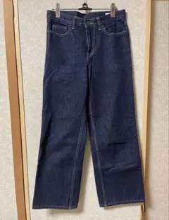 UNIQLO ワイドストレートジーンズ　22(56cm) ローライズ