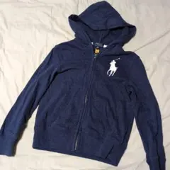 Polo RalphLauren 現行タグ ネイビー ジップパーカー 140cm